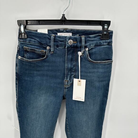 Good American NWT Good Legs Dark Wash Denim Jeans In Blue609 // 0 - Picture 5 of 13